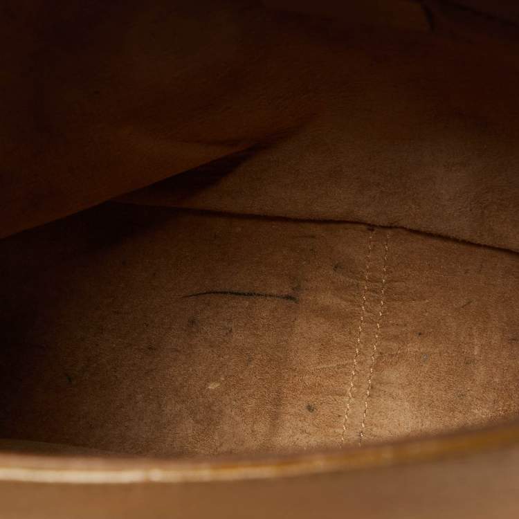 مملوكة مسبقًا Gucci Beige Leather Bamboo Handle Hobo
