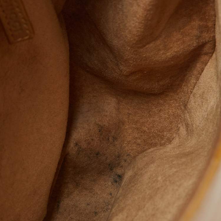 مملوكة مسبقًا Gucci Beige Leather Bamboo Handle Hobo
