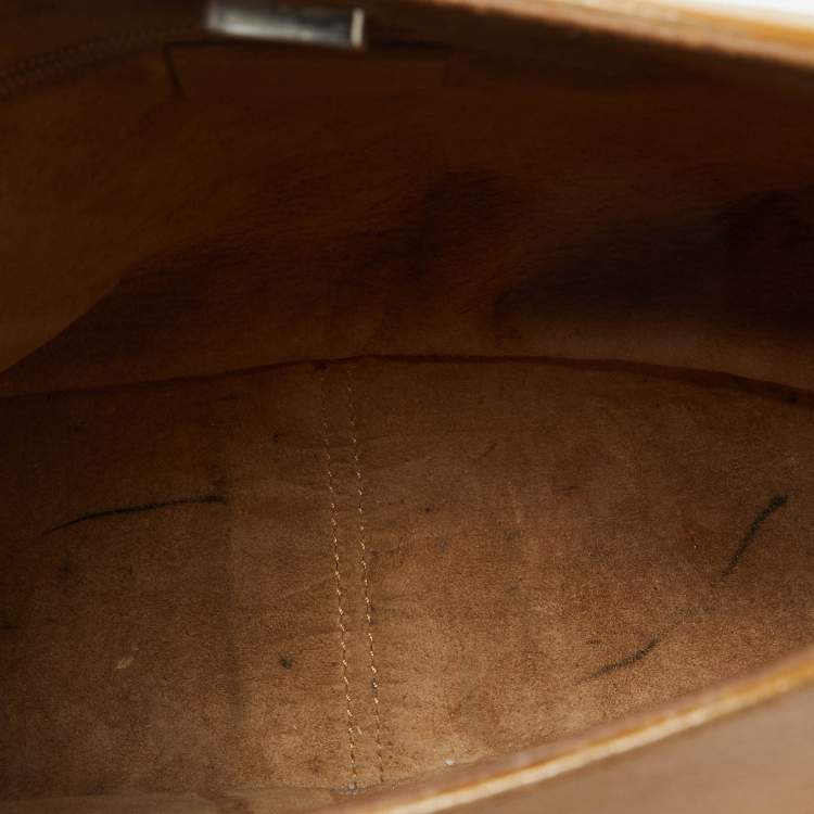 مملوكة مسبقًا Gucci Beige Leather Bamboo Handle Hobo