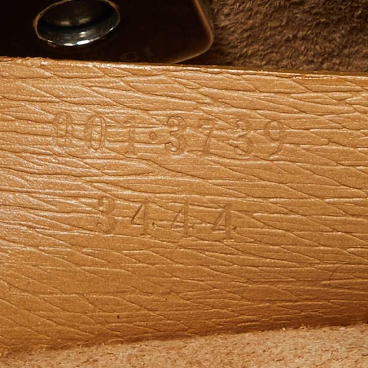 مملوكة مسبقًا Gucci Beige Leather Bamboo Handle Hobo