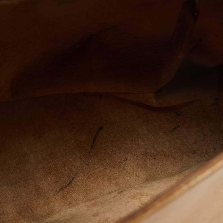 مملوكة مسبقًا Gucci Beige Leather Bamboo Handle Hobo
