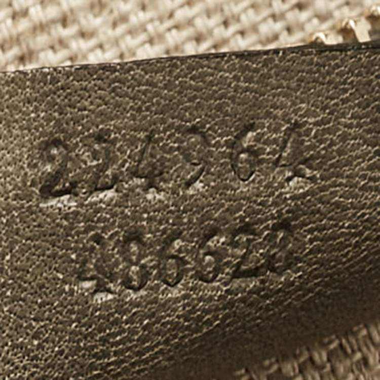 Pre Owned Gucci Grey Leather Medium New Bamboo Top Handle Bag