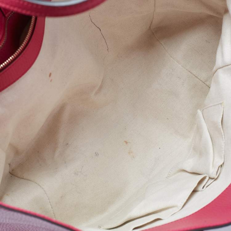 مملوكة مسبقًا Gucci Fuchsia Leather Small Swing Tote