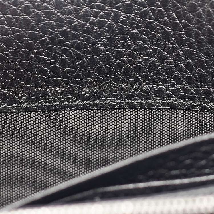 Pre Owned Gucci Black Leather Leather Dionysus Wallet On Chain