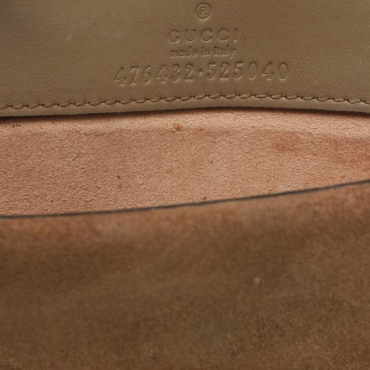 Pre Owned Gucci Beige Coated Canvas and Suede Super Mini Dionysus Crossbody Bag