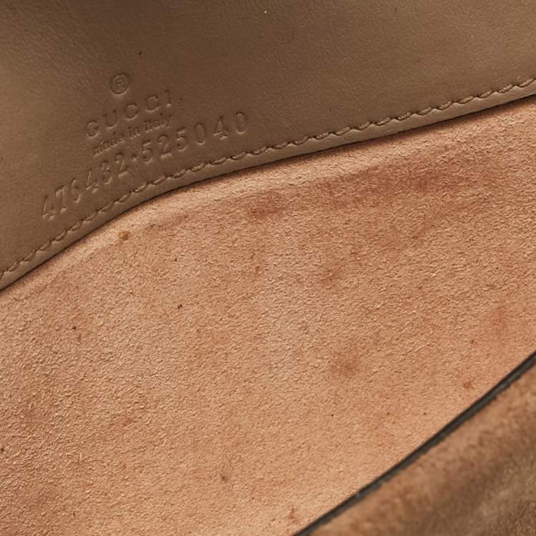 Pre Owned Gucci Beige Coated Canvas and Suede Super Mini Dionysus Crossbody Bag