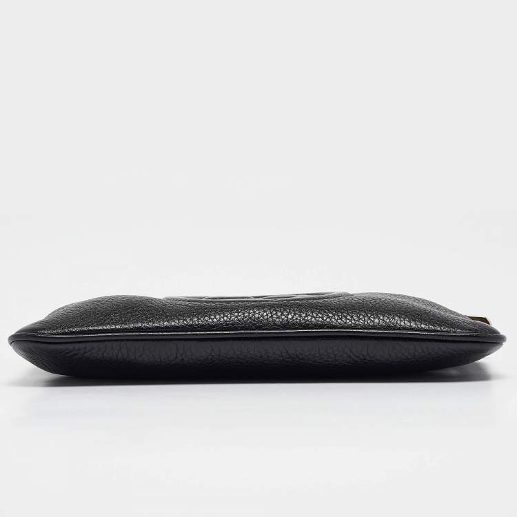 مملوكة مسبقًا Gucci Black Leather Soho Wristlet Clutch