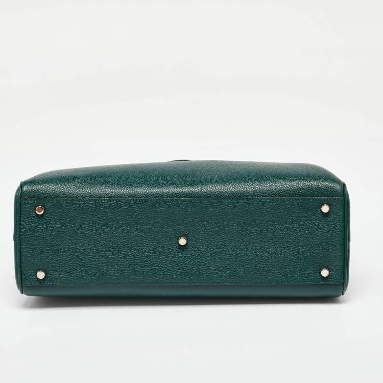 مملوكة مسبقًا Gucci Green Zumi Leather Medium Top Handle Bag