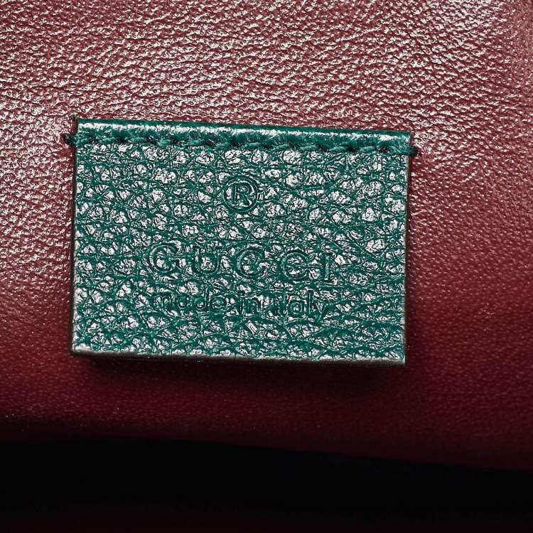 مملوكة مسبقًا Gucci Green Zumi Leather Medium Top Handle Bag