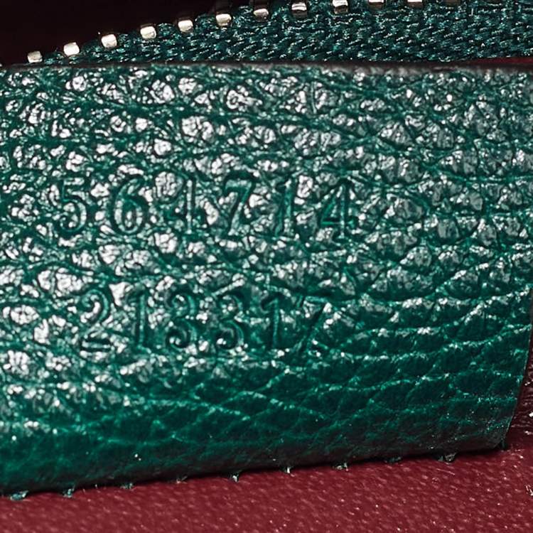 مملوكة مسبقًا Gucci Green Zumi Leather Medium Top Handle Bag