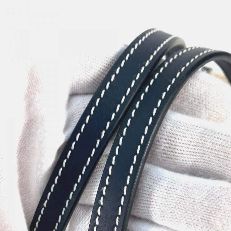 Pre Owned Gucci Beige x Black Dark Navy Tote Bag