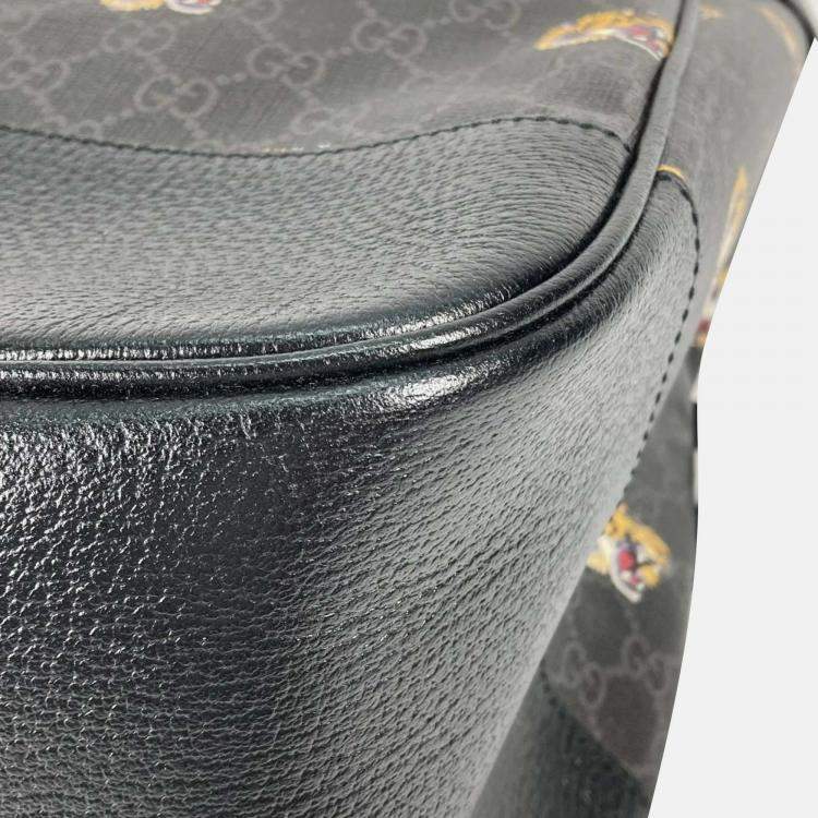 Pre Owned Gucci Black Interlocking G Tiger Backpack