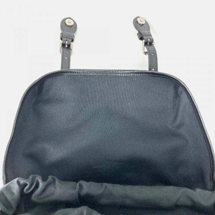 Pre Owned Gucci Black Interlocking G Tiger Backpack