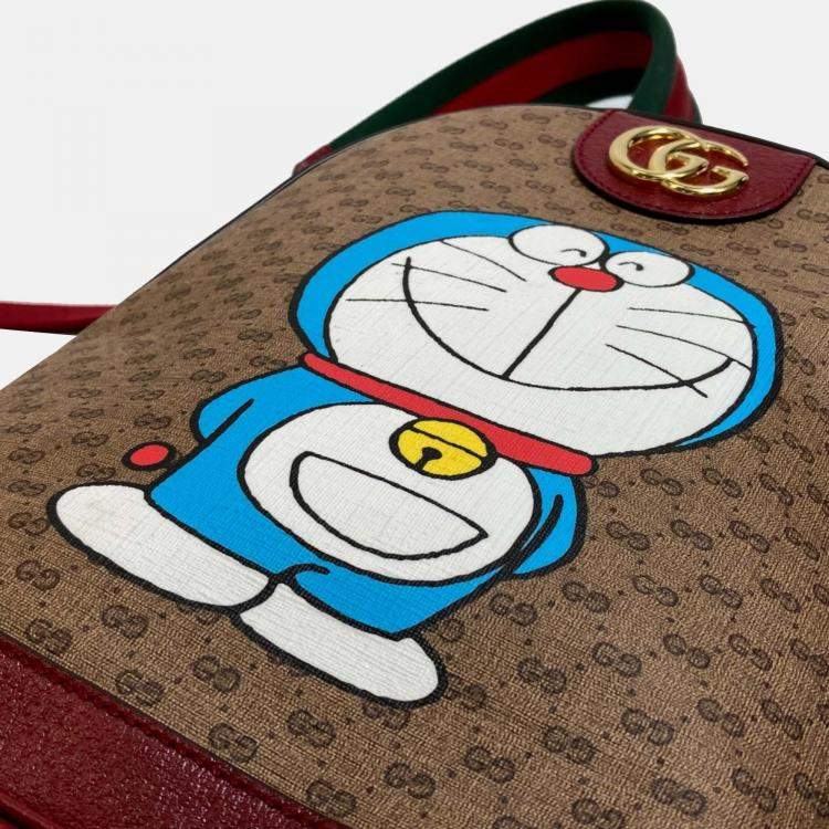 Pre Owned Gucci Beige x Red GG Supreme Backpack