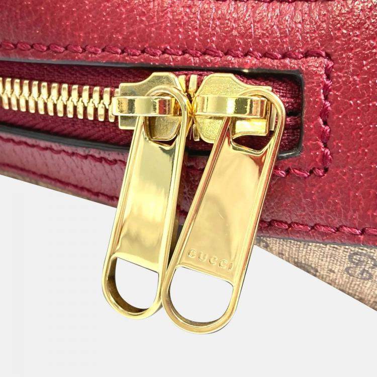 Pre Owned Gucci Beige x Red GG Supreme Backpack