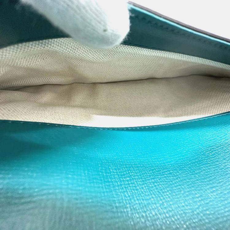 Pre Owned Gucci blue Green Bicolor Chain shoulder bag