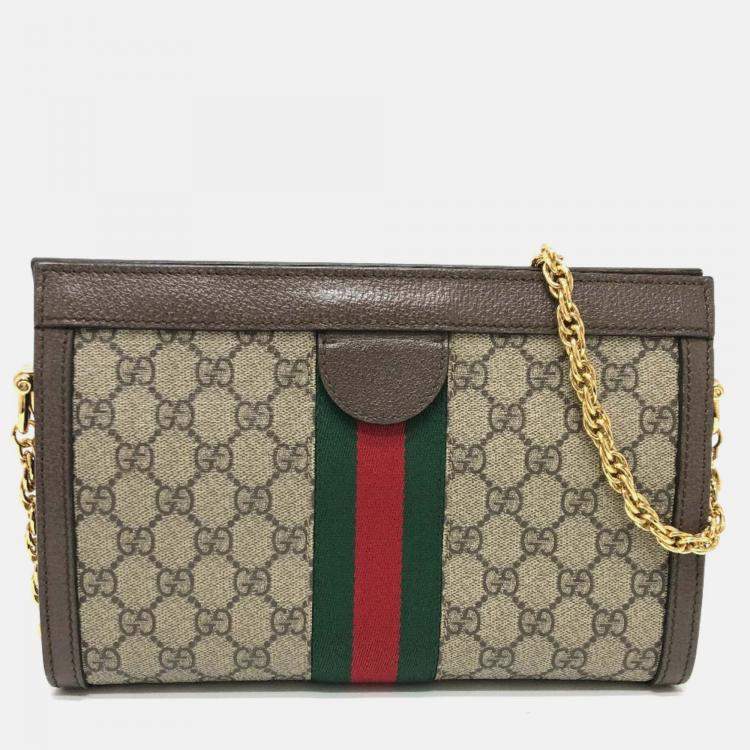 Pre Owned Gucci Brown chain bag Shoulder Bag