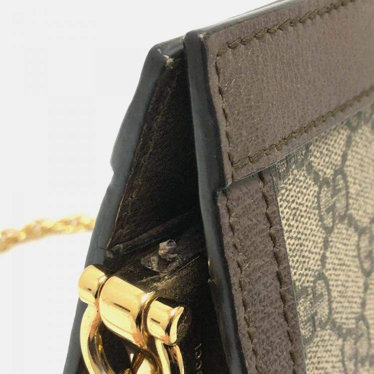 Pre Owned Gucci Brown chain bag Shoulder Bag