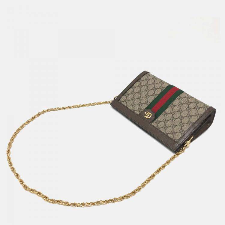 Pre Owned Gucci Brown chain bag Shoulder Bag