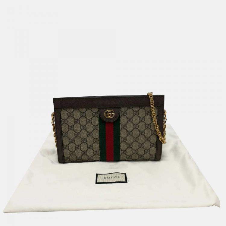 Pre Owned Gucci Brown chain bag Shoulder Bag