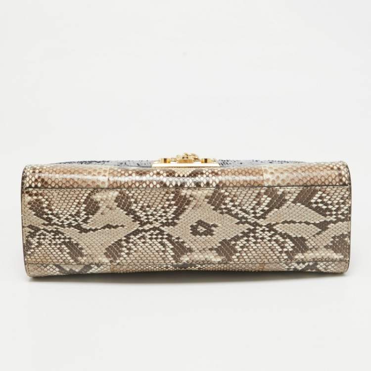مملوكة مسبقًا Gucci Tricolor Python Medium Padlock Shoulder Bag