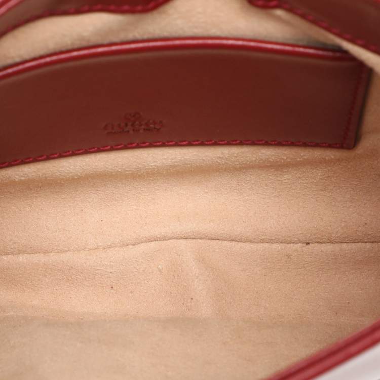 Pre Owned Gucci Red Leather Jackie 1961 Shoulder Bag