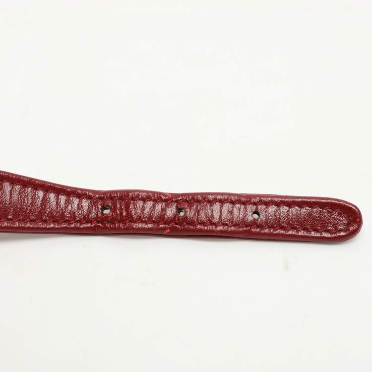 Pre Owned Gucci Red Leather Jackie 1961 Shoulder Bag