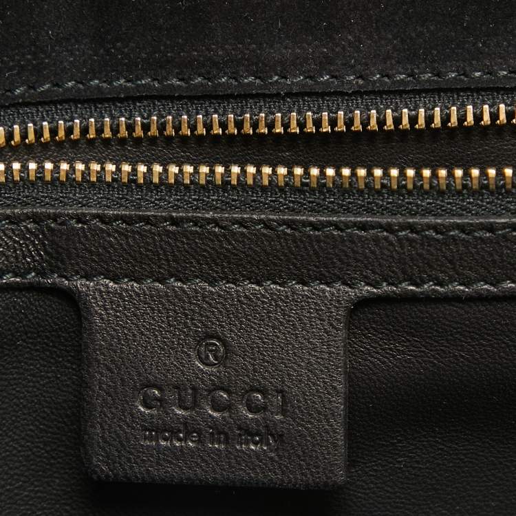 Pre Owned Gucci Black Microguccissima Patent Leather Medium Broadway Clutch