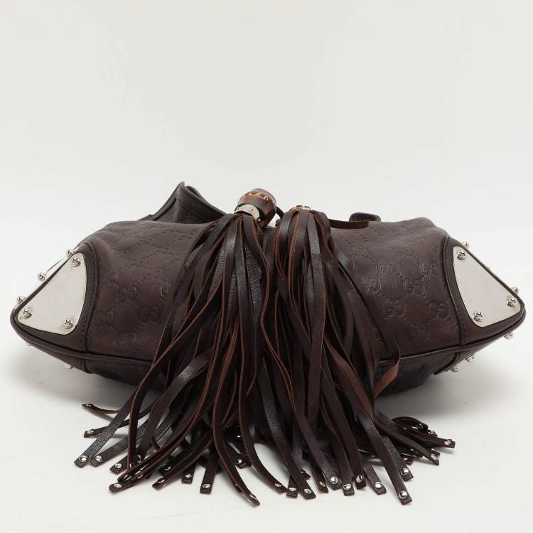 Pre Owned Gucci Brown Guccissima Leather Babouska Indy Hobo