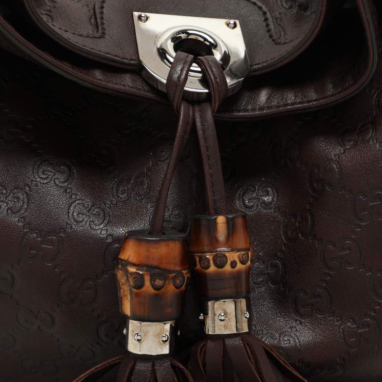 Pre Owned Gucci Brown Guccissima Leather Babouska Indy Hobo