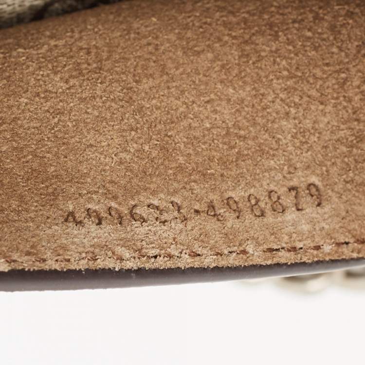 Pre Owned Gucci Beige GG Supreme Canvas and Suede Small Dionysus Shoulder Bag