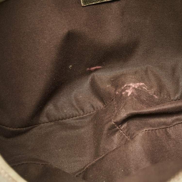 Pre Owned Gucci Gold Leather Bamboo Ring Hobo