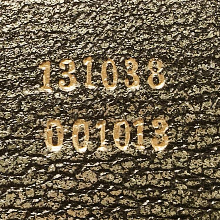 Pre Owned Gucci Gold Leather Bamboo Ring Hobo