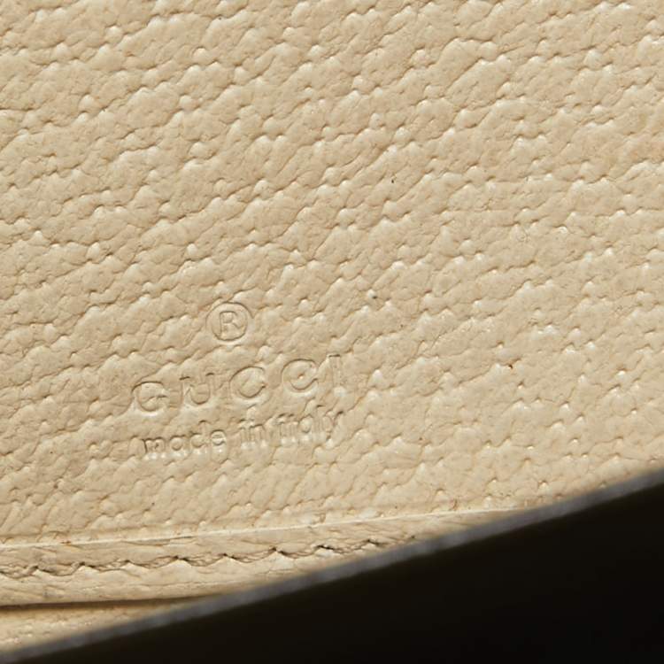Pre Owned Gucci Beige GG Canvas and Leather Zip Continental Wallet
