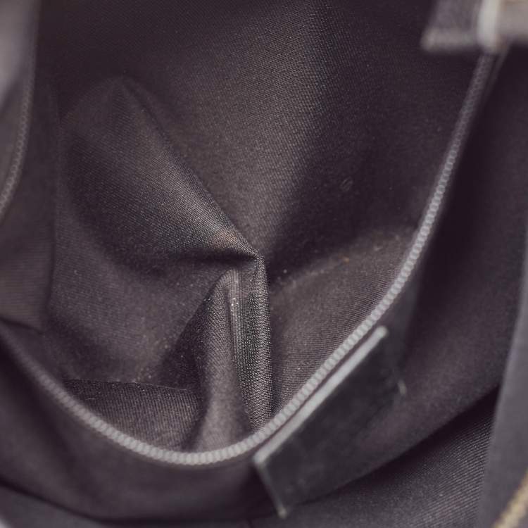 Pre Owned Gucci Black GG Canvas and Leather Abbey D-Ring Hobo