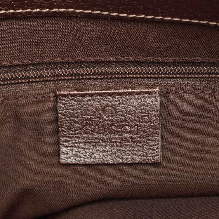 Pre Owned Gucci Beige/Brown GG Canvas and Leather Abbey Day Tote