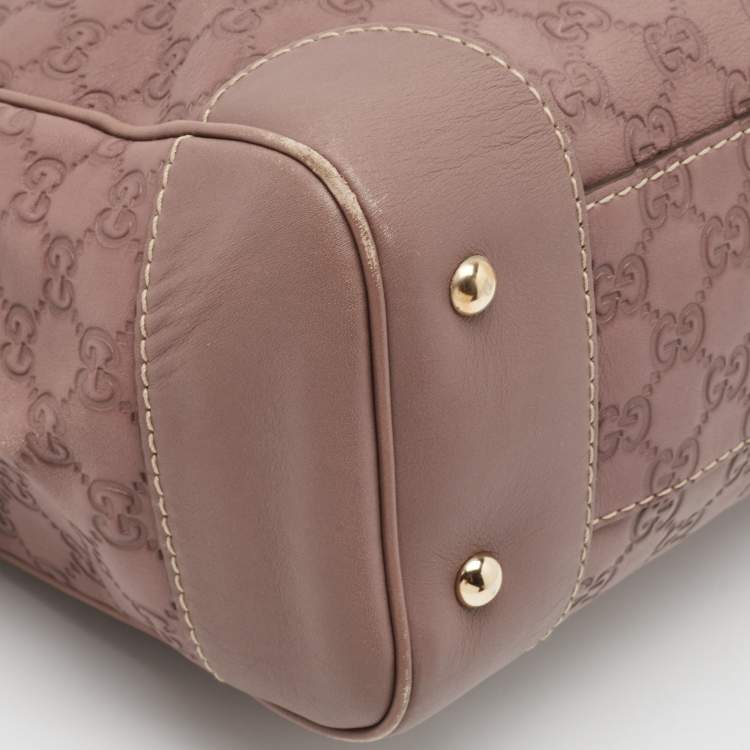 Pre Owned Gucci Old Rose Guccissima Leather Mayfair Tote