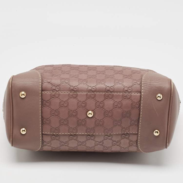 Pre Owned Gucci Old Rose Guccissima Leather Mayfair Tote