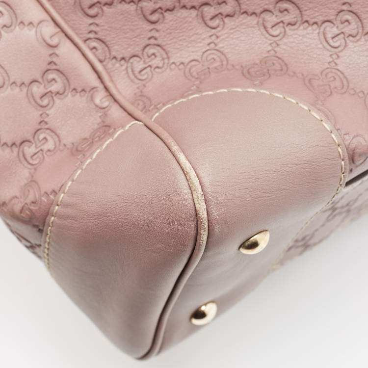Pre Owned Gucci Old Rose Guccissima Leather Mayfair Tote