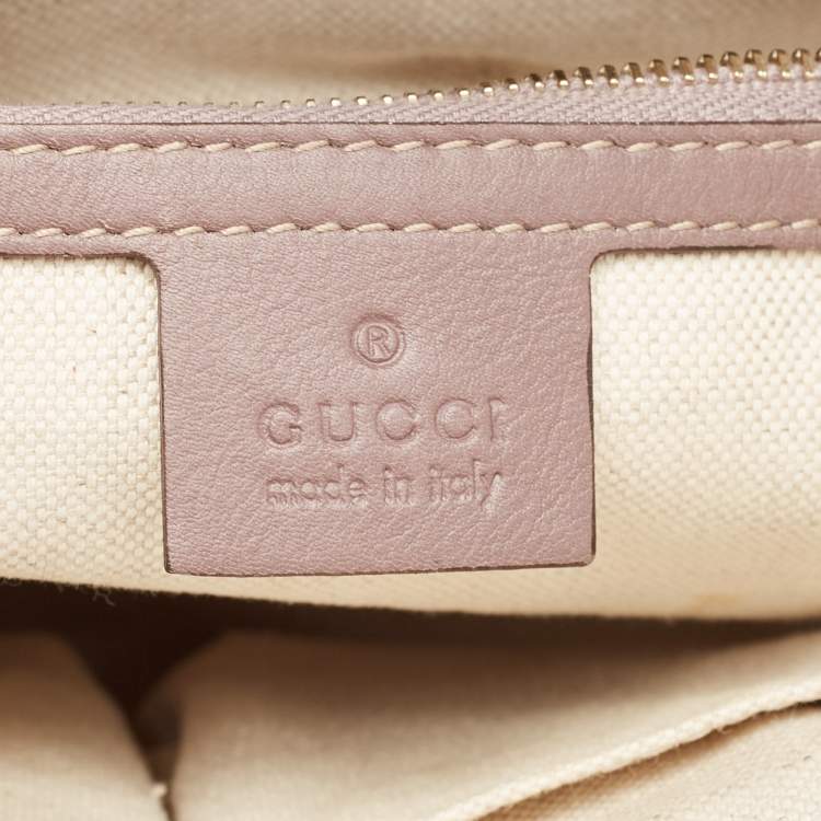 Pre Owned Gucci Old Rose Guccissima Leather Mayfair Tote