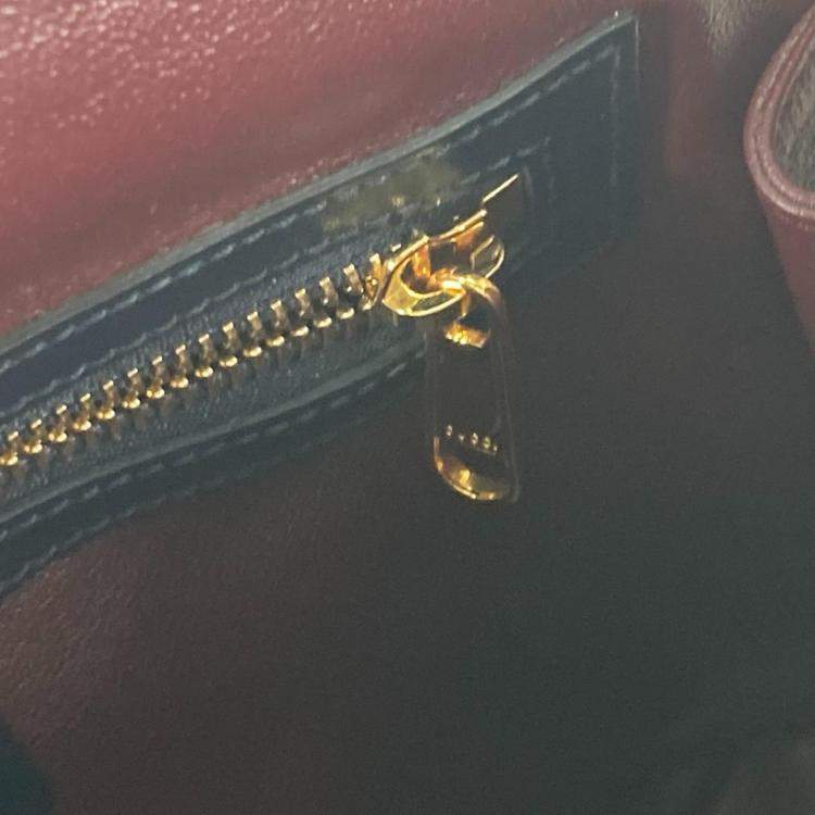 Pre Owned Gucci Beige x Dark Navy Horsebit 1955 Shoulder Bag