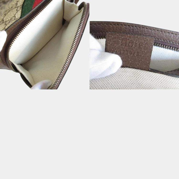 Pre Owned Gucci Brown Gold Supreme Canvas GG Marmont Backpack