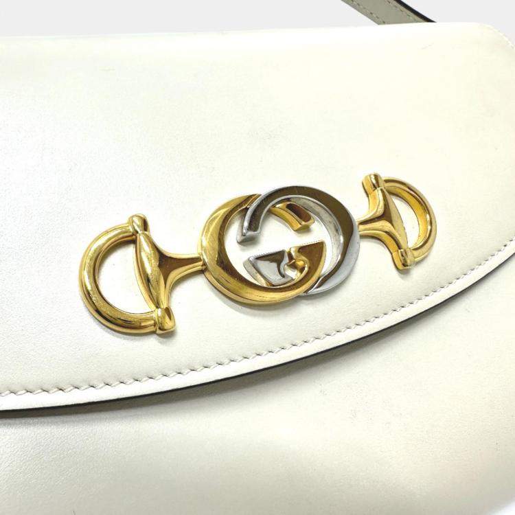 Pre Owned Gucci Off White Chain Shoulder Bag