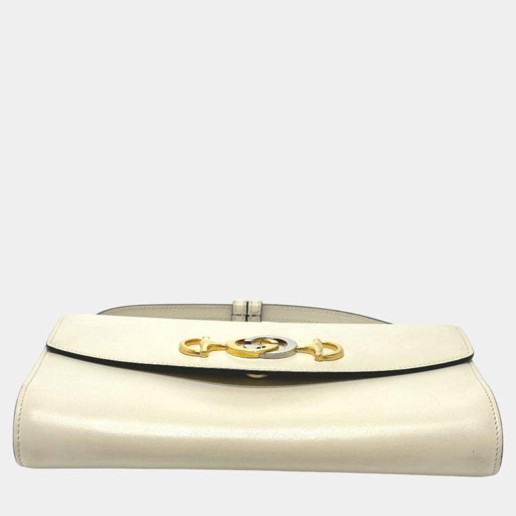 Pre Owned Gucci Off White Chain Shoulder Bag