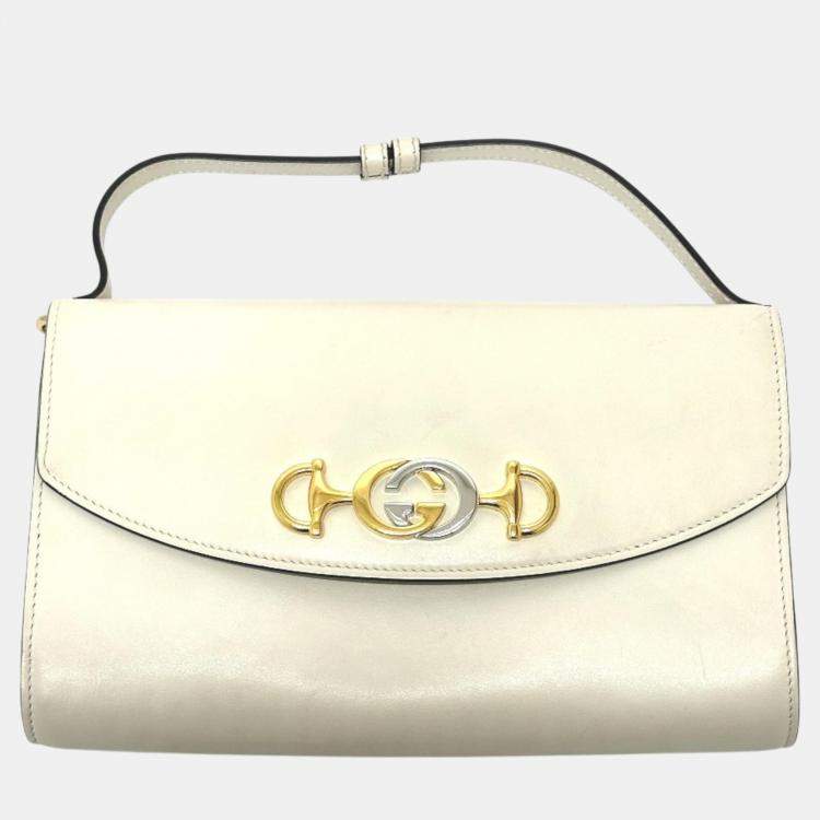 Pre Owned Gucci Off White Chain Shoulder Bag