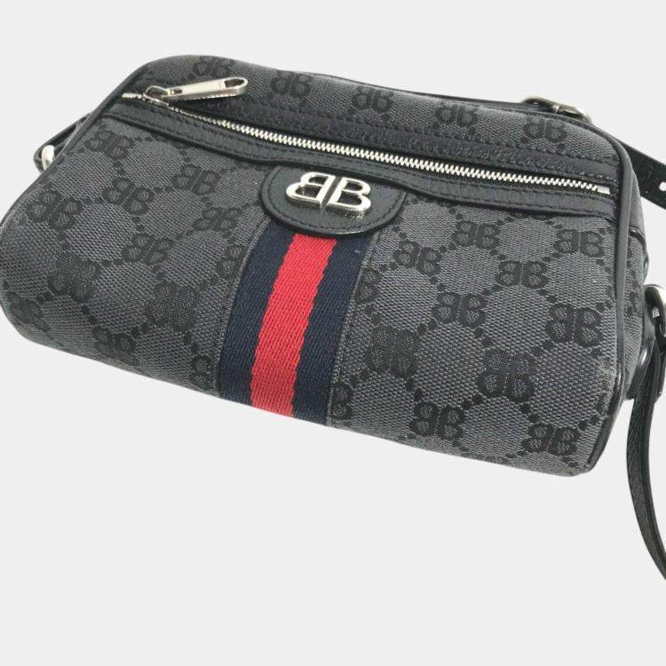 Pre Owned Gucci x Balenciaga Black Pochette Crossbody bag