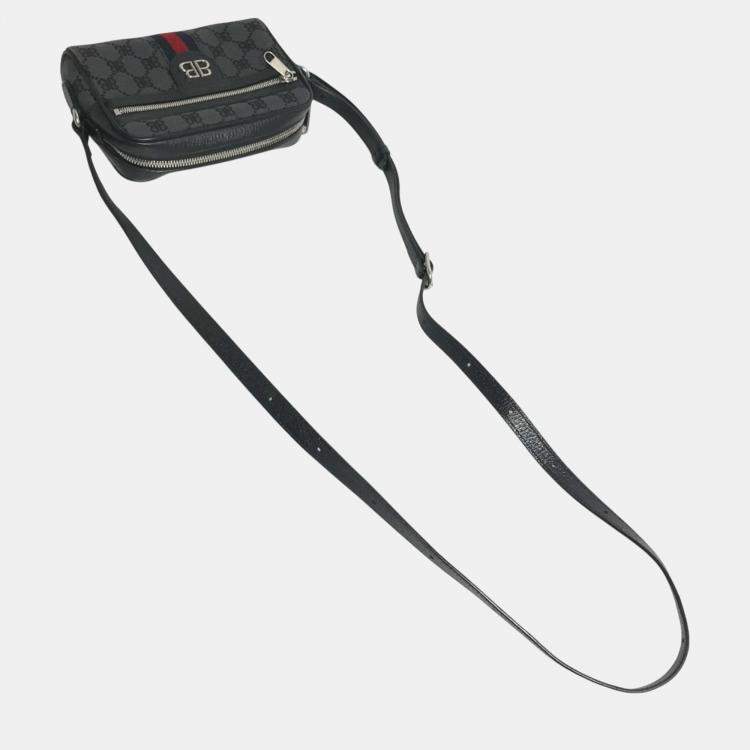 Pre Owned Gucci x Balenciaga Black Pochette Crossbody bag
