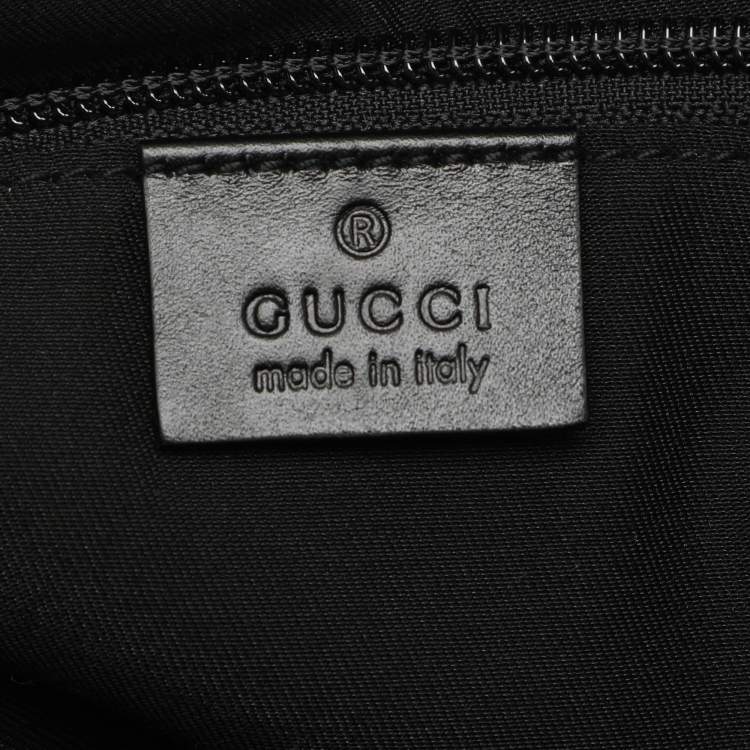 Pre Owned Gucci Black GG Canvas and Leather Messenger Bag