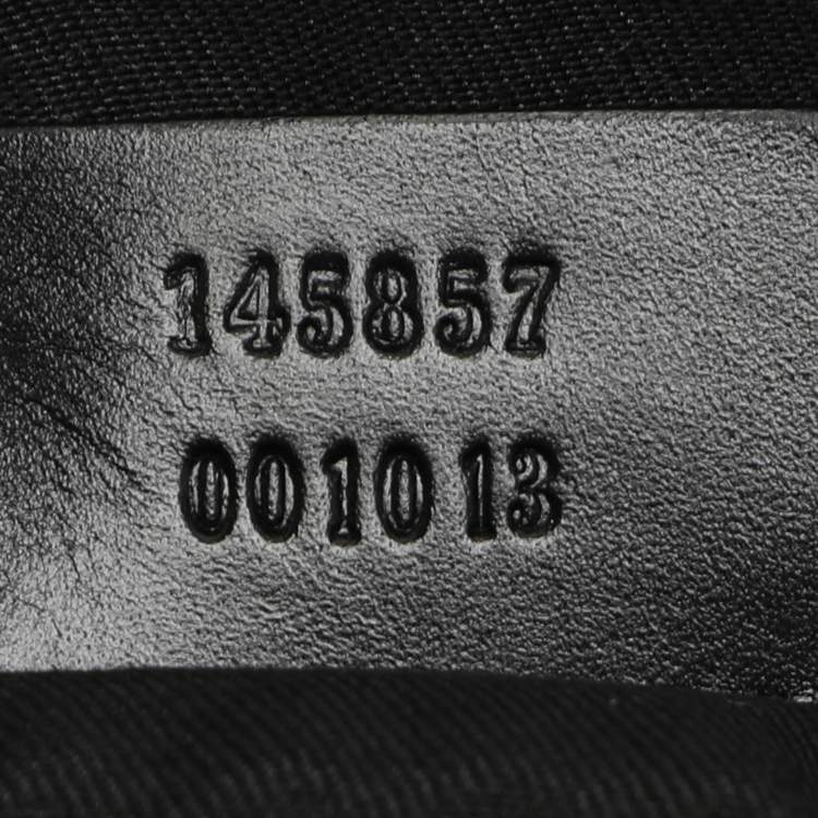 Pre Owned Gucci Black GG Canvas and Leather Messenger Bag