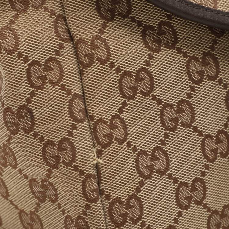 Pre Owned Gucci Beige/Ebony GG Canvas Messenger Bag